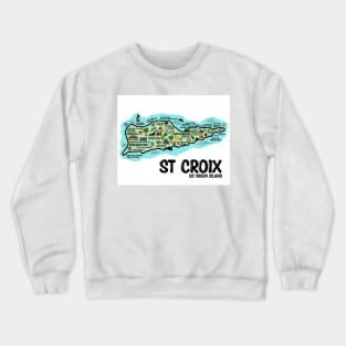 St Croix Map Art Crewneck Sweatshirt